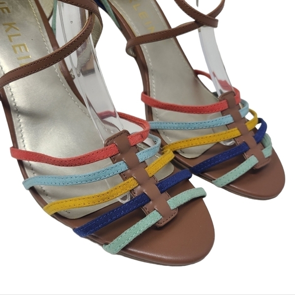 Anne Klein | Women's Multicolored Leather Strap Akileane High Heel (Size 11M) - Picture 3 of 12